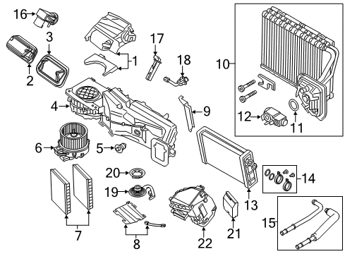 2018 BMW 540i Air Conditioner Suction Pipe Evaporator-Compressor Diagram for 64539321600