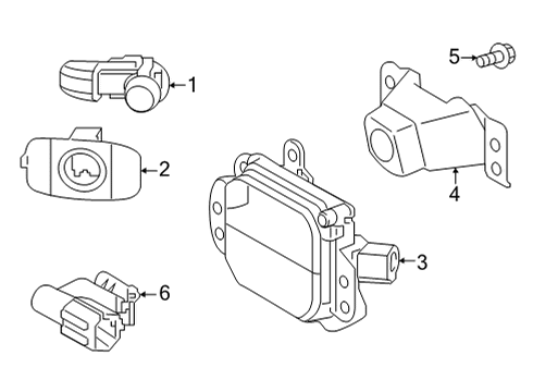 2022 Toyota Venza Electrical Components - Front Bumper Wire Harness Diagram for 82114-48120
