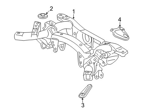 2013 Toyota RAV4 Suspension Mounting - Rear Support Brace Diagram for 52295-42010