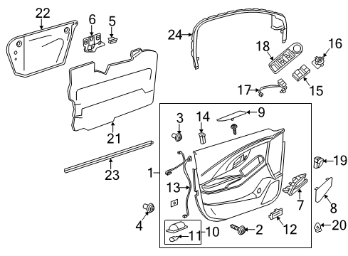 2016 Buick LaCrosse Bulbs Switch Bezel Diagram for 9065126