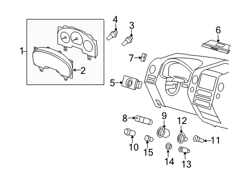 2006 Lincoln Mark LT Instruments & Gauges Switch Diagram for 6L3Z-2C418-AAA