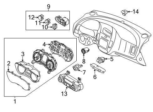 2014 Kia Forte A/C & Heater Control Units Sensor-INCAR Diagram for 972702Y000