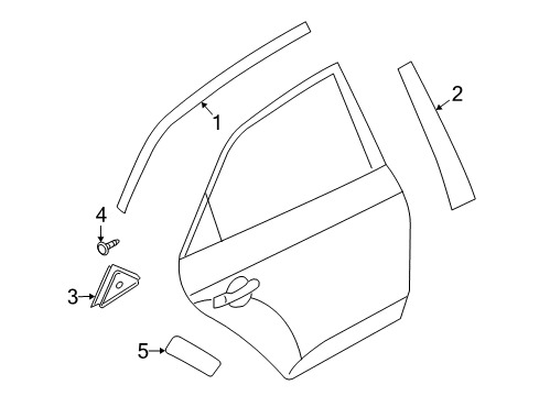 2010 Kia Forte Exterior Trim - Rear Door Film-Anti CHIPPING Lower Diagram for 841271M000