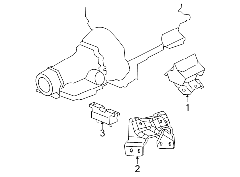 Thumbnail Engine & Trans Mounting (6.6L Diesel) for 2008 Chevrolet Silverado 3500 HD Engine & Trans Mounting