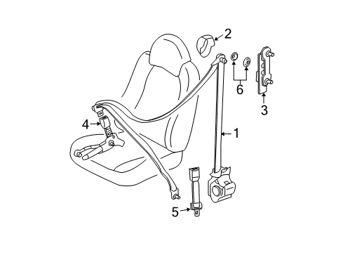 Thumbnail Restraint Systems - Front Seat Belts (Hybrid) for 2009 Mercury Mariner Front Seat Belts