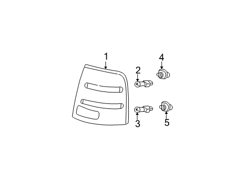 Thumbnail Rear Lamps - Combination Lamps for 2005 Ford Explorer Bulbs