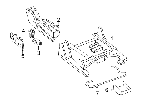Thumbnail Seats & Tracks - Tracks & Components (Bucket Seat,Passenger Side) for 2007 GMC Sierra 3500 Classic Tracks & Components