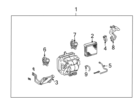 2002 Toyota Camry A/C Evaporator & Heater Components