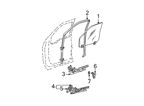 Thumbnail Front Door - Glass & Hardware for 2005 Ford F-350 Super Duty Front Door, Electrical