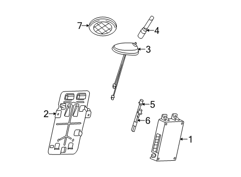 Thumbnail Electrical - Navigation System Components (2005-06) for 2007 Saturn Vue Navigation System