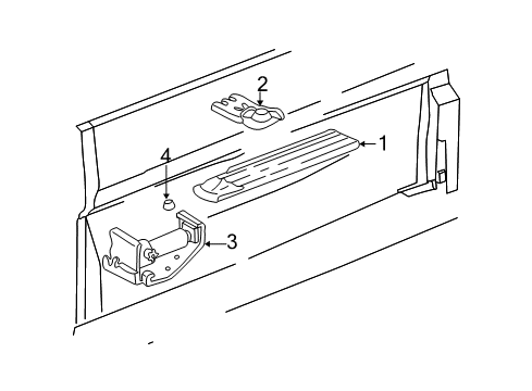 Thumbnail Cab - Interior Trim (Crew Cab,Jack Storage Compartment) for 2006 GMC Sierra 3500 Interior Trim - Cab