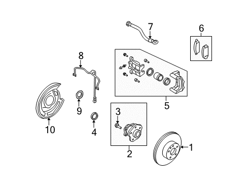 Thumbnail Rear Suspension - Brake Components for 2007 Infiniti G35 Rear Brakes