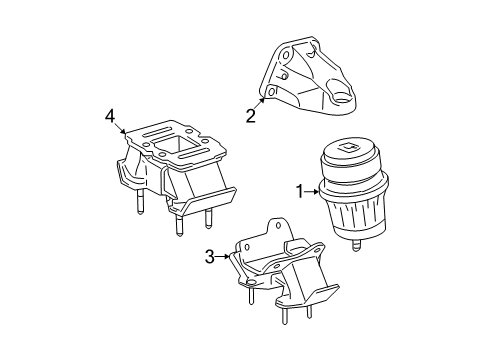 Thumbnail Engine & Trans Mounting (2WD) for 2008 Lexus IS350 Engine & Trans Mounting