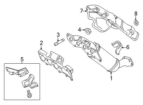 Thumbnail Exhaust System - Manifold (2.5L), (Electric/Gas) for 2010 Ford Fusion Exhaust Manifold
