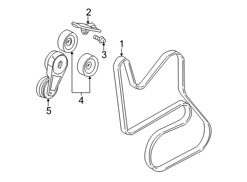 Thumbnail Cooling - Belts & Pulleys (3.4 & 3.5L) for 2006 Buick Rendezvous Belts & Pulleys, Maintenance
