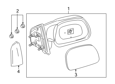 Thumbnail Front Door - Outside Mirrors (Without Trailer Tow) for 2009 Ford F-350 Super Duty Outside Mirrors