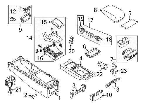 Thumbnail Console (Automatic Transmissionmision,Coupe) for 2006 Infiniti G35 Console