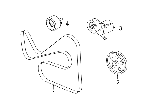 Thumbnail Cooling - Belts & Pulleys (2.3L) for 2007 Mercury Mariner Belts & Pulleys, Maintenance