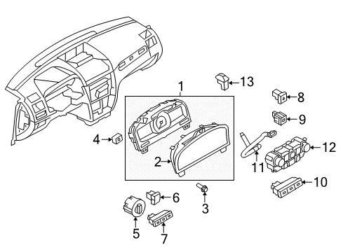 Thumbnail Instrument Panel - Cluster & Switches (Hybrid) for 2010 Ford Fusion Instruments & Gauges