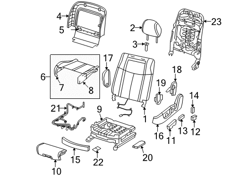 Thumbnail Seats & Tracks - Driver Seat Components (Sv Model,Without Climate-Controlled) for 2010 Nissan Maxima Power Seats