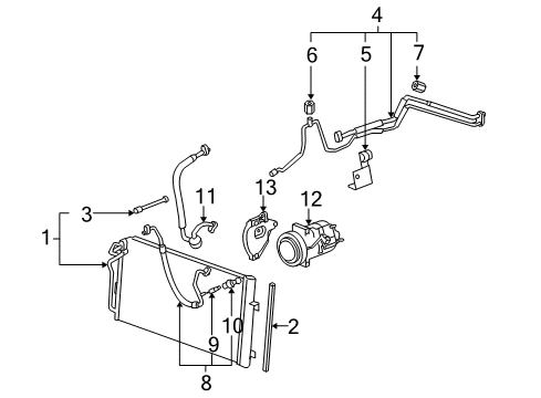 2009 Buick Lucerne A/C Condenser, Compressor & Lines