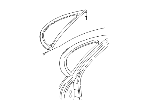 Thumbnail Quarter Panel - Glass (Ford,Sedan) for 2001 Ford Taurus Quarter Panel - Glass & Hardware