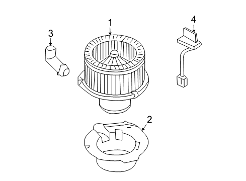 2005 Chevrolet Trailblazer Blower Motor & Fan