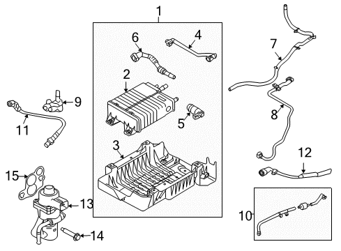 Thumbnail Emission System - Emission Components (2.5L) for 2009 Ford Escape Powertrain Control