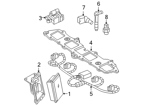 Thumbnail Electrical - Ignition System (4.8,5.3,6.0 & 6.2L) for 2009 GMC Sierra 2500 HD Ignition System