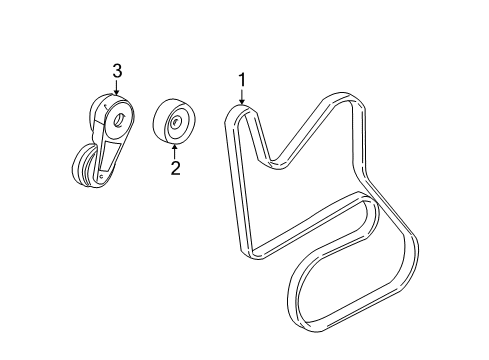 Thumbnail Cooling - Belts & Pulleys (3.6L) for 2006 Buick Rendezvous Belts & Pulleys, Maintenance