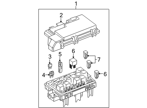 Thumbnail Electrical Components (Junction Block-Underhood) for 2006 Buick Terraza Fuel Supply