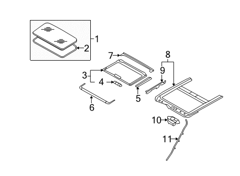 Thumbnail Sunroof for 2007 Infiniti G35 Sunroof, Body