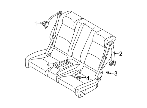 Thumbnail Restraint Systems - Rear Seat Belts (Coupe) for 2004 Infiniti G35 Rear Seat Belts