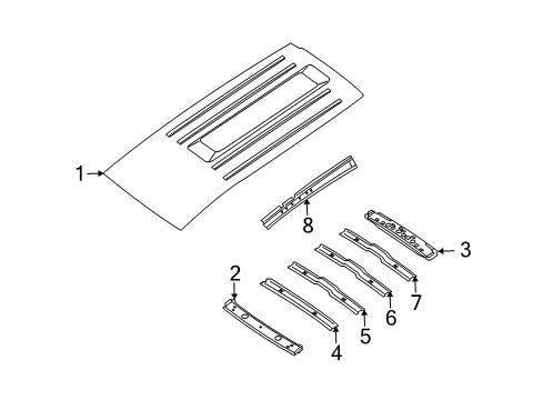 Thumbnail Roof & Components (Without Sunroof) for 2006 Infiniti QX56 Roof & Components