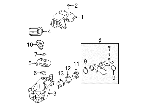 Thumbnail Engine - Air Intake (5.3L) for 2009 GMC Envoy Air Intake