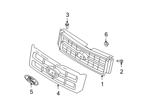 Thumbnail Grille Panel (Limited,XLS,XLT) for 2010 Ford Escape Grille Panel