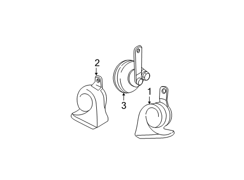 Thumbnail Electrical - Horn for 2005 Toyota Solara Anti-Theft Components