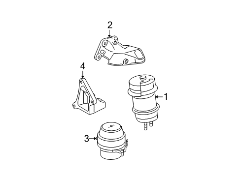 Thumbnail Engine & Trans Mounting (AWD) for 2008 Lexus IS350 Engine & Trans Mounting