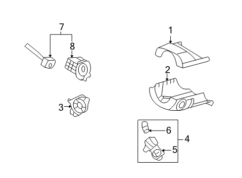 Thumbnail Steering Column - Switches & Levers Shroud for 2009 Ford Fusion Switches