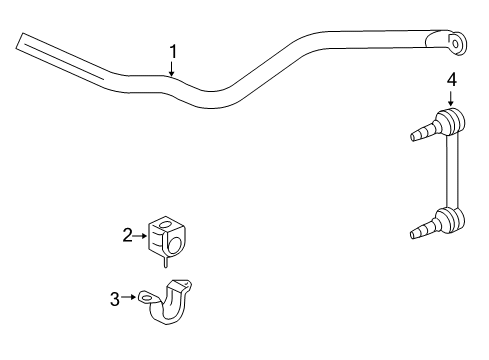 Thumbnail Front Suspension - Stabilizer Bar & Components (Without Z71-Off Road Package) for 2007 Chevrolet Colorado Stabilizer Bar & Components - Front
