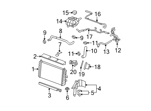 Thumbnail Cooling - Radiator & Components (4.6L) for 2010 Buick Lucerne Radiator & Components