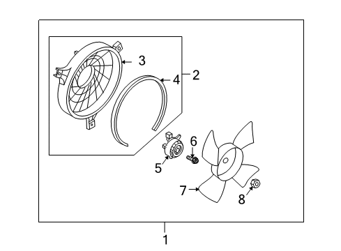 2003 Infiniti FX45 A/C Condenser Fan