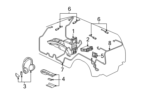 Thumbnail Electrical Components (Entertainment System) for 2006 Cadillac SRX Electrical Components