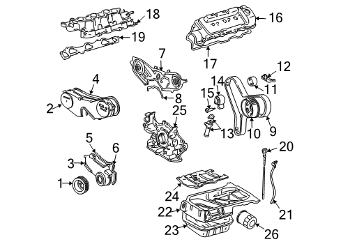 Thumbnail Engine / Transaxle - Engine Parts (3.3L) for 2004 Toyota Solara Filters
