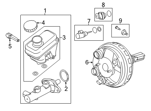 Thumbnail Cowl - Components On Dash Panel (2009-12) for 2009 Ford Escape Hydraulic System, Brakes