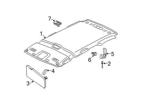 Thumbnail Roof - Interior Trim (Hybrid) for 2008 Mercury Mariner Interior Trim - Roof