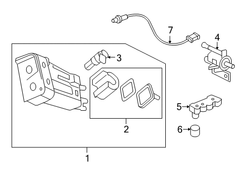 Thumbnail Emission System - Emission Components (Canister & Sensors) for 2007 Pontiac G5 Emission Components
