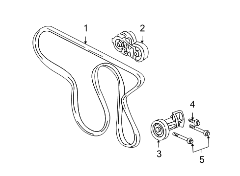 Thumbnail Cooling - Belts & Pulleys (4.2L) for 2007 Chevrolet Trailblazer Belts & Pulleys, Cooling