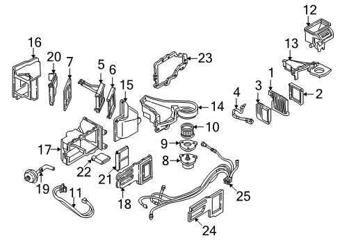 1999 Chevrolet Camaro A/C Evaporator & Heater Components