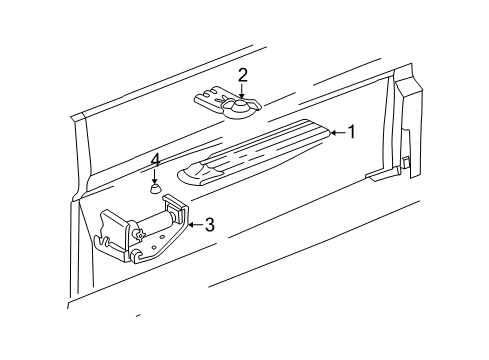 Thumbnail Cab - Interior Trim (Extended Cab,Jack Storage Compartment) for 2006 GMC Sierra 3500 Interior Trim - Cab